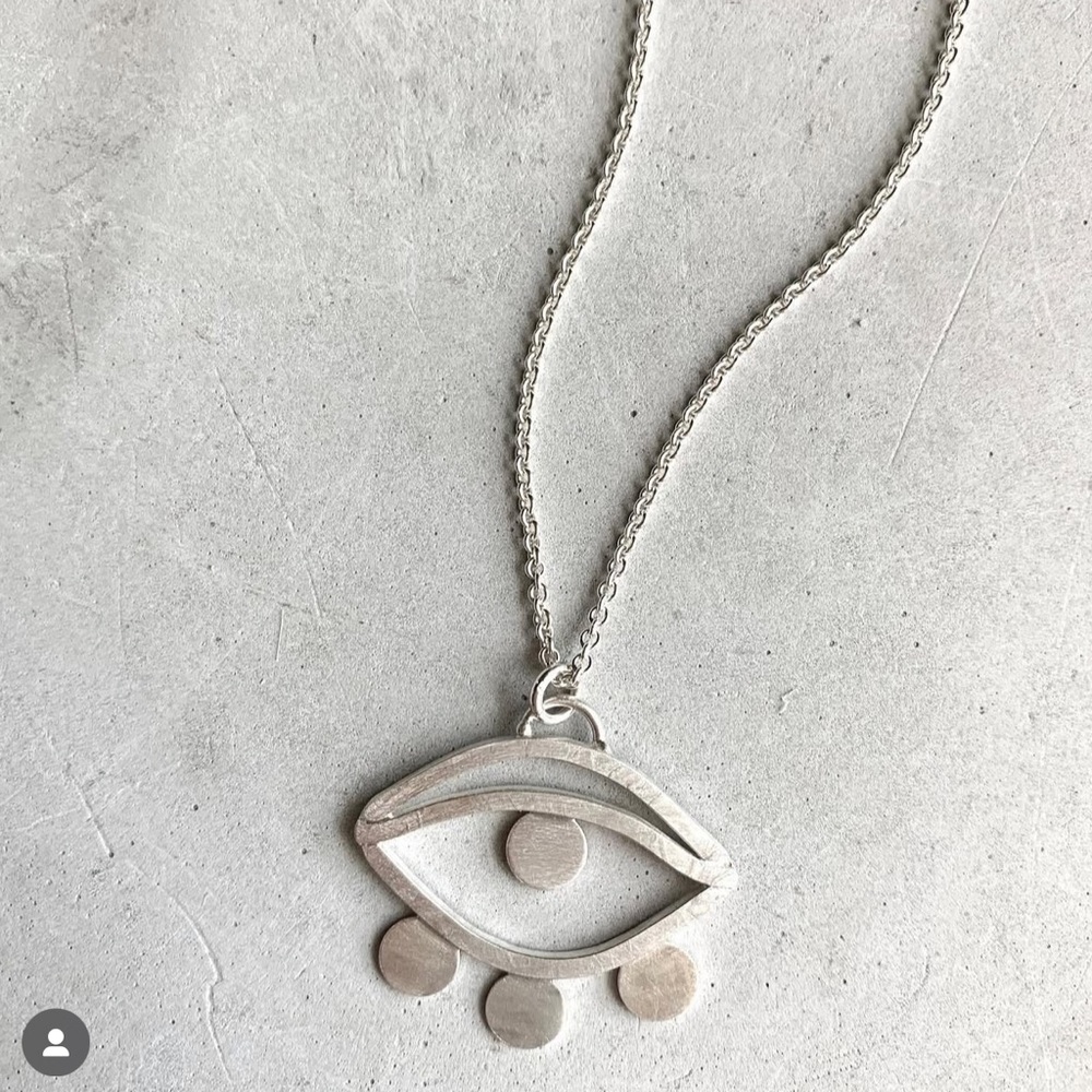 Silver Eye Pendant Necklace